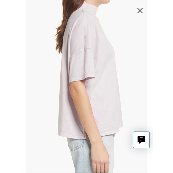 WE THE FREE Fearless Mock Neck Top in Dusty HImalaya Size L - Picture 4 of 12